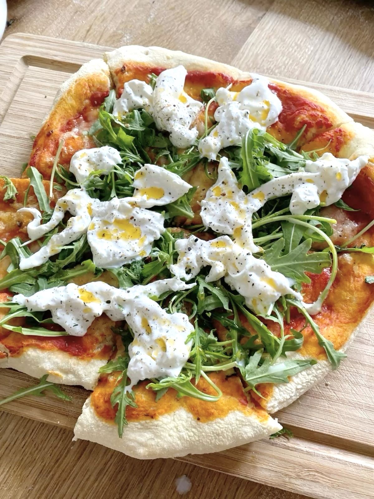 Porcini Bianca pizza
